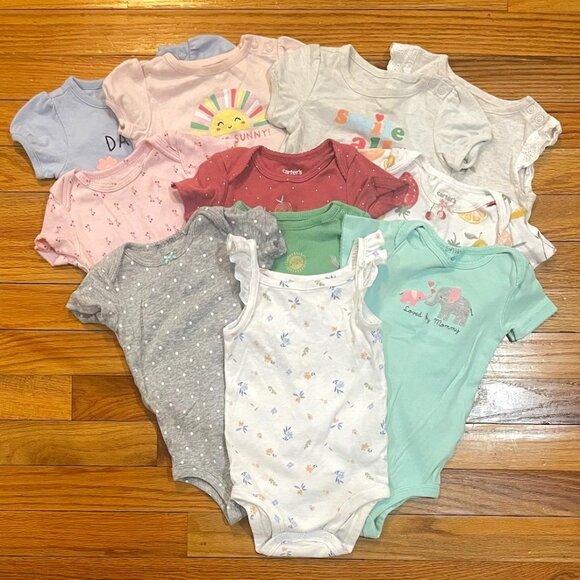 Girls 9 Month Onesie 11-Piece Lot - Picture 1 of 13